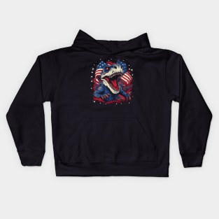 Patriotic Dinosaur Kids Hoodie